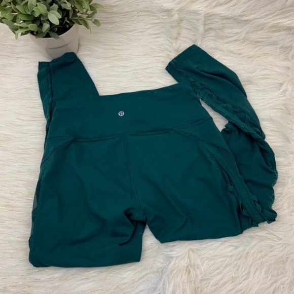 Lululemon High Times 7/8 Pant Rhythm Deep Green 8 - Picture 6 of 8
